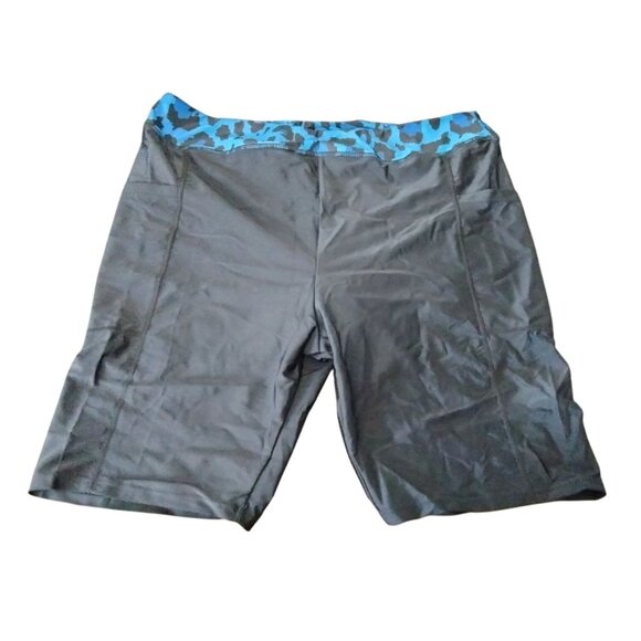 Aqua Eve 2-Piece Leopard Print Tankini Swimsuit Plus Size 18W Top Long Shorts - Picture 4 of 10